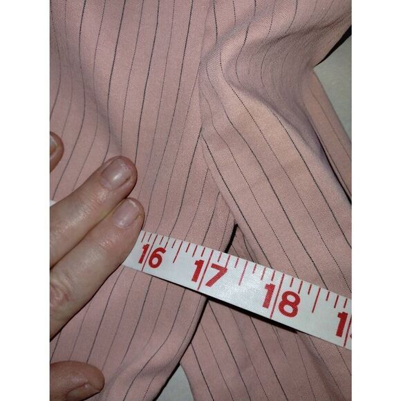 Pinkos Womens Blazer Sz 4 Pink Striped Jacket Italian Designer Royalty Corpcore - Picture 9 of 10